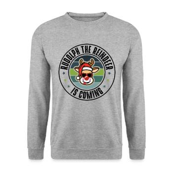 Rudolph - Sweat-shirt Unisexe - gris chiné - Devant - Alina (178cm) & Michal (187cm)