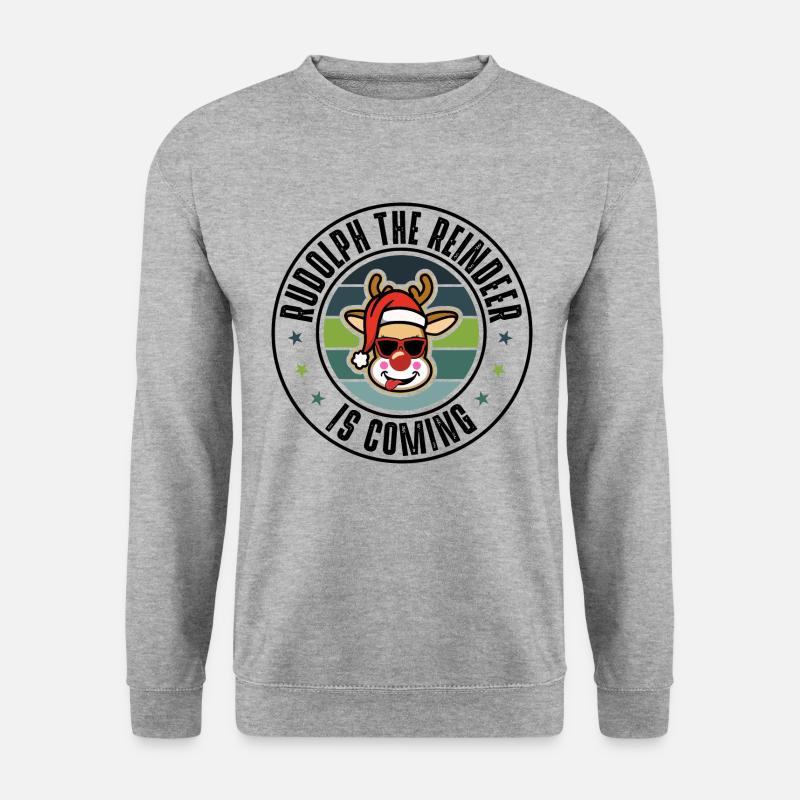 Rudolph - Unisex Pullover - Weißgrau meliert