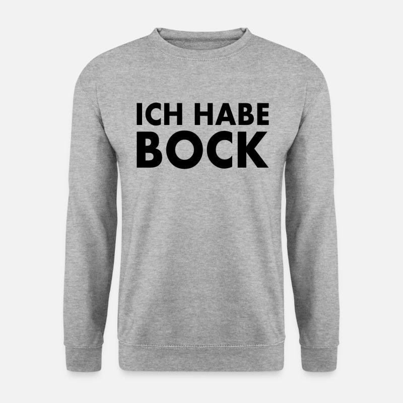 Ich habe bock - Unisex Pullover - Weißgrau meliert