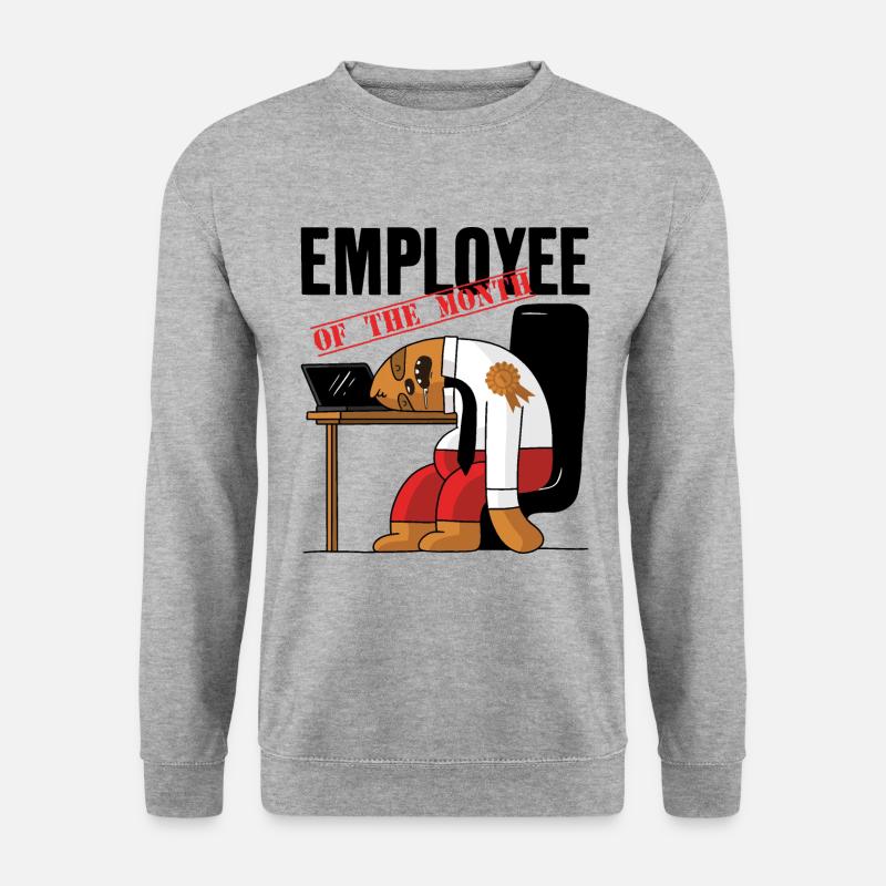 MÅNEDENS MEDARBEJDER - Unisex sweater - hvidgrå meleret