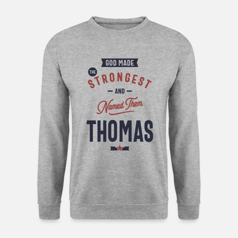 Thomas - Unisex Pullover - Weißgrau meliert