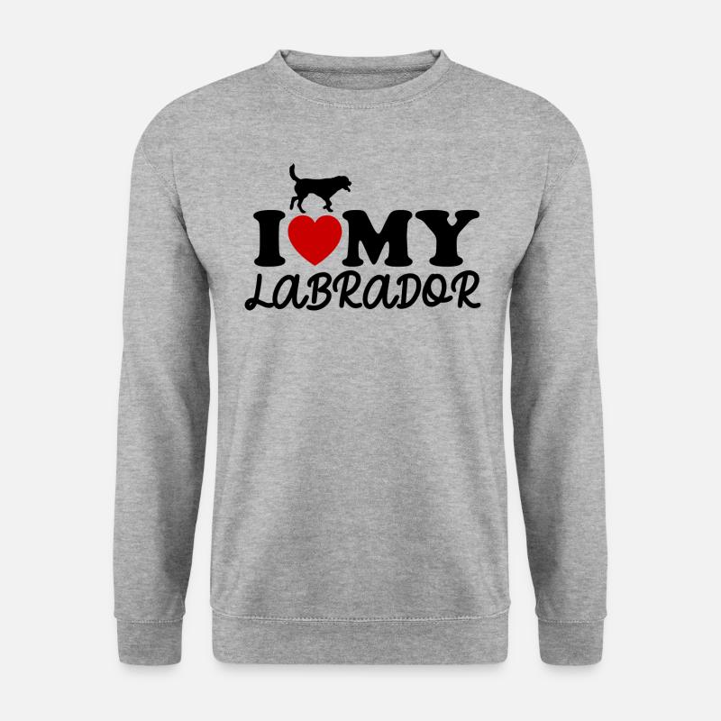 Labrador - Unisex Pullover - Weißgrau meliert