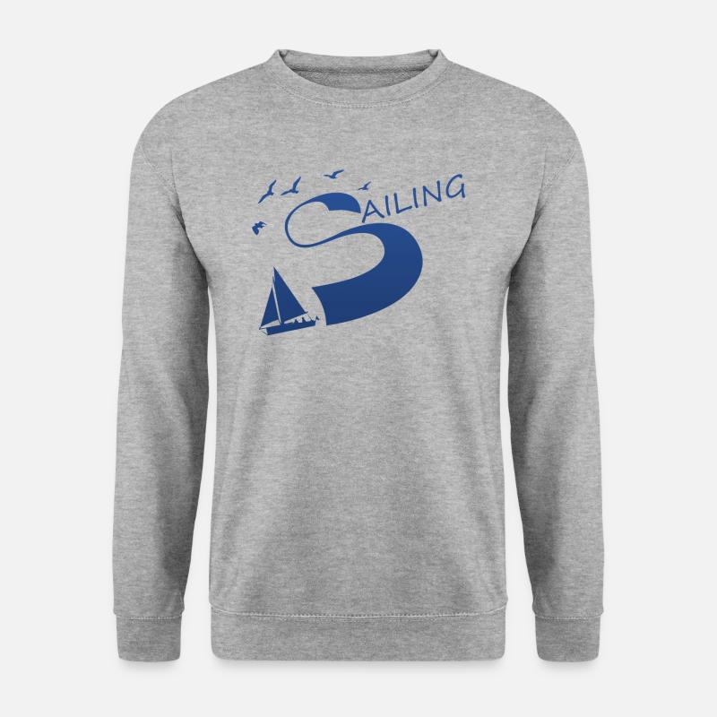 Sailing - Unisex Pullover - Weißgrau meliert