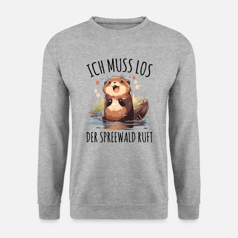 Spreewald Urlaub - Unisex Pullover - Weißgrau meliert
