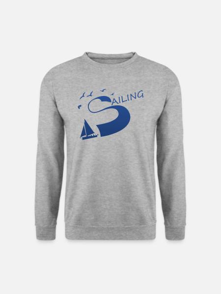 sailing segeln - Unisex Pullover - Weißgrau meliert