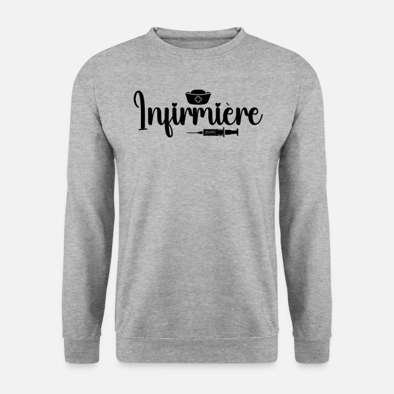 Krankenschwester Geschenk – Krankenschwester - Unisex Pullover - Weißgrau meliert