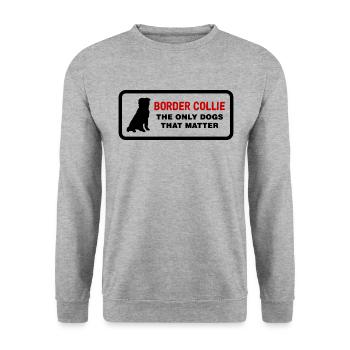 Border collie - Unisex Sweatshirt - salt & pepper - Front - Alina (178cm) & Michal (187cm)