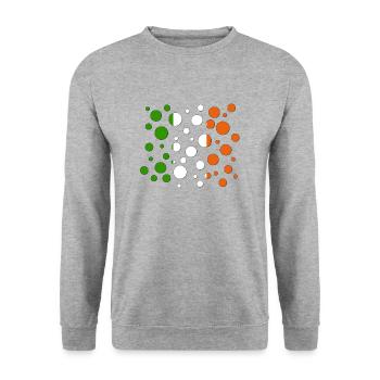Ireland Bubbles - Unisex Pullover - Weißgrau meliert - Vorne - Alina (178cm) & Michal (187cm)