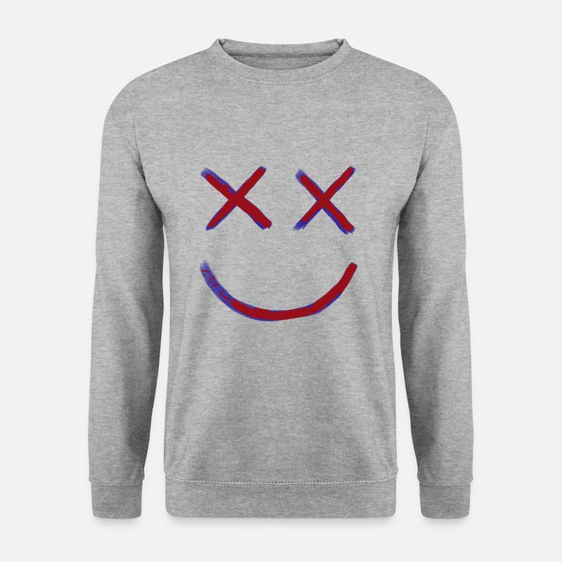 Smile - Unisex Pullover - Weißgrau meliert