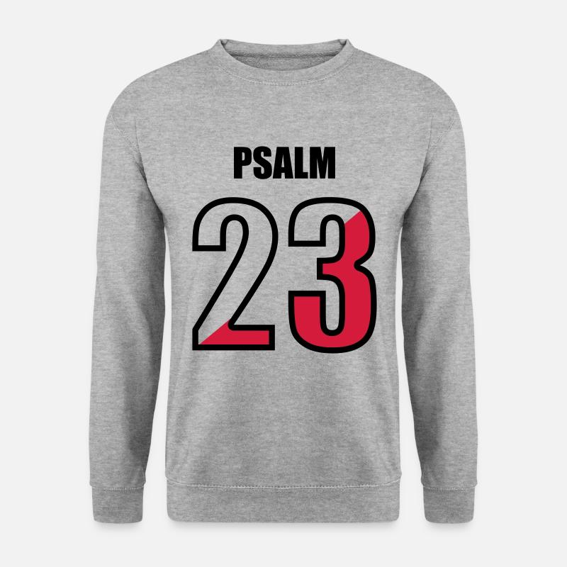 psalm 23 - Unisex Pullover - Weißgrau meliert