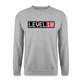 LEVEL 18 - Unisex Pullover - Weißgrau meliert - Vorne - Alina (178cm) & Michal (187cm)