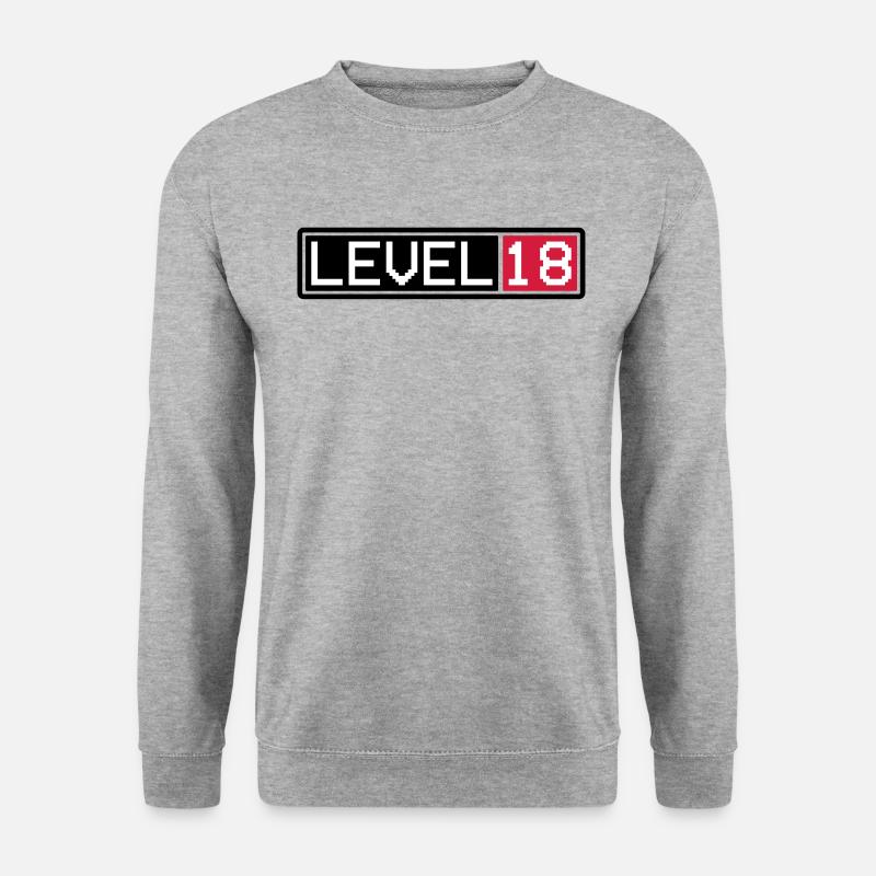 LEVEL 18 - Unisex Pullover - Weißgrau meliert