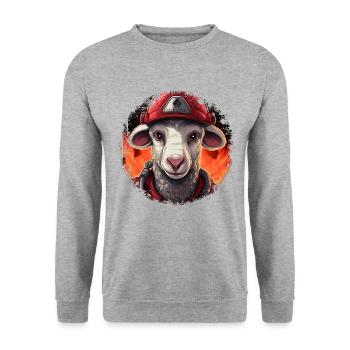 Sheep Fire Brigade - Unisex Sweatshirt - salt & pepper - Front - Alina (178cm) & Michal (187cm)