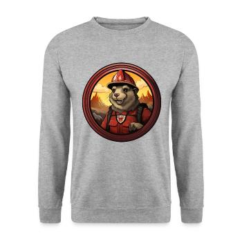 Groundhog Fire Brigade - Unisex Sweatshirt - salt & pepper - Front - Alina (178cm) & Michal (187cm)
