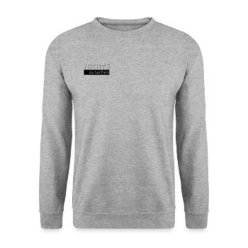 NICHTS zu lachen - Unisex Pullover - Weißgrau meliert - Vorne - Alina (178cm) & Michal (187cm)