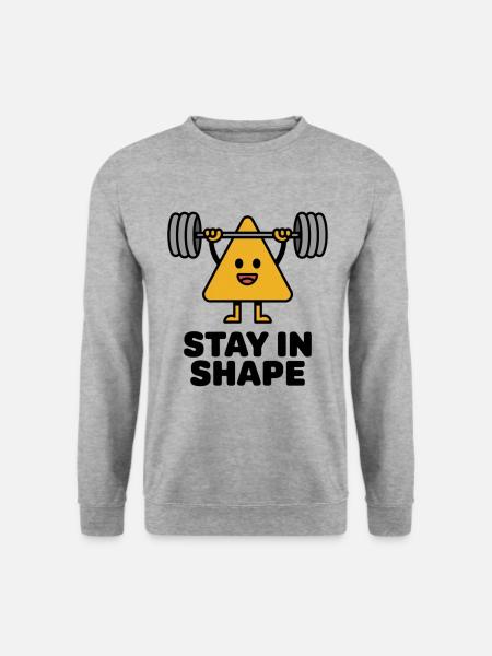 Stay Fit - Lustiges Sportgeschenk - Unisex Pullover - Weißgrau meliert