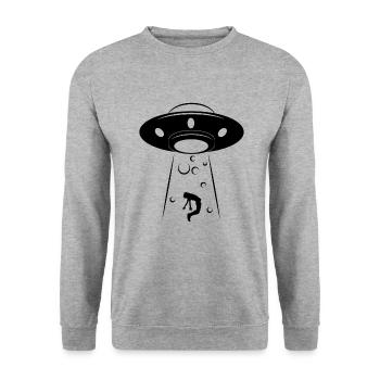 Aliens - Sweat-shirt Unisexe - gris chiné - Devant - Alina (178cm) & Michal (187cm)