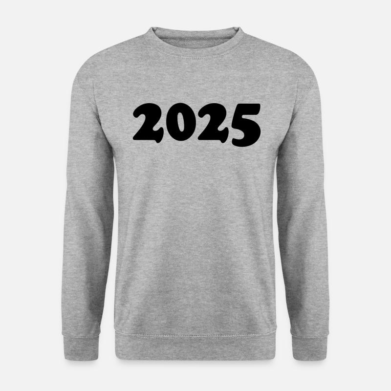 2025 - Unisex Pullover - Weißgrau meliert