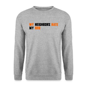 Mes voisins détestent mon 808 | Producteur de musique - Sweat-shirt Unisexe - gris chiné - Devant - Alina (178cm) & Michal (187cm)