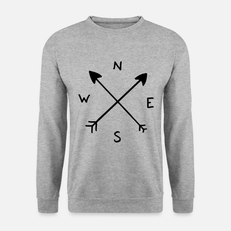 compass needle - Unisex Sweatshirt - salt & pepper