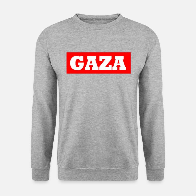 Gaza - Unisex Pullover - Weißgrau meliert