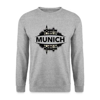Munich - Unisex Sweatshirt - salt & pepper - Front - Alina (178cm) & Michal (187cm)