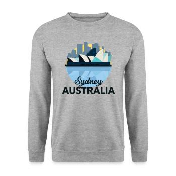 Sydney Australie - Sweat-shirt Unisexe - gris chiné - Devant - Alina (178cm) & Michal (187cm)