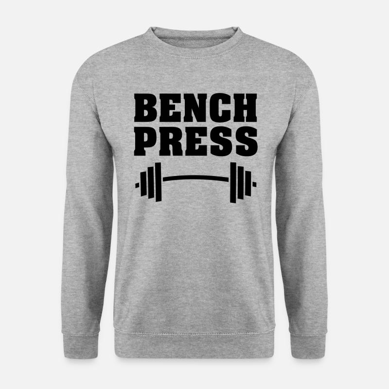 bench Press - Unisex Sweatshirt - salt & pepper