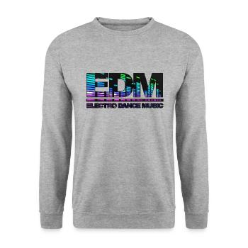 EDM Electro Dance Music - Unisex Sweatshirt - salt & pepper - Front - Alina (178cm) & Michal (187cm)