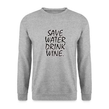 Wine - Unisex Sweatshirt - salt & pepper - Front - Alina (178cm) & Michal (187cm)
