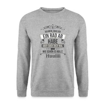 Funny saying - Unisex Sweatshirt - salt & pepper - Front - Alina (178cm) & Michal (187cm)