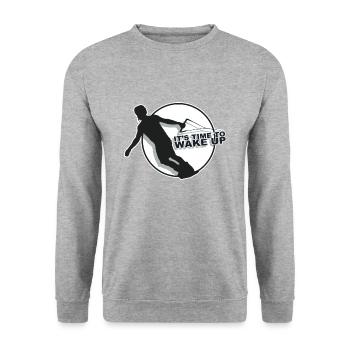 wakeboard - Sweat-shirt Unisexe - gris chiné - Devant - Alina (178cm) & Michal (187cm)