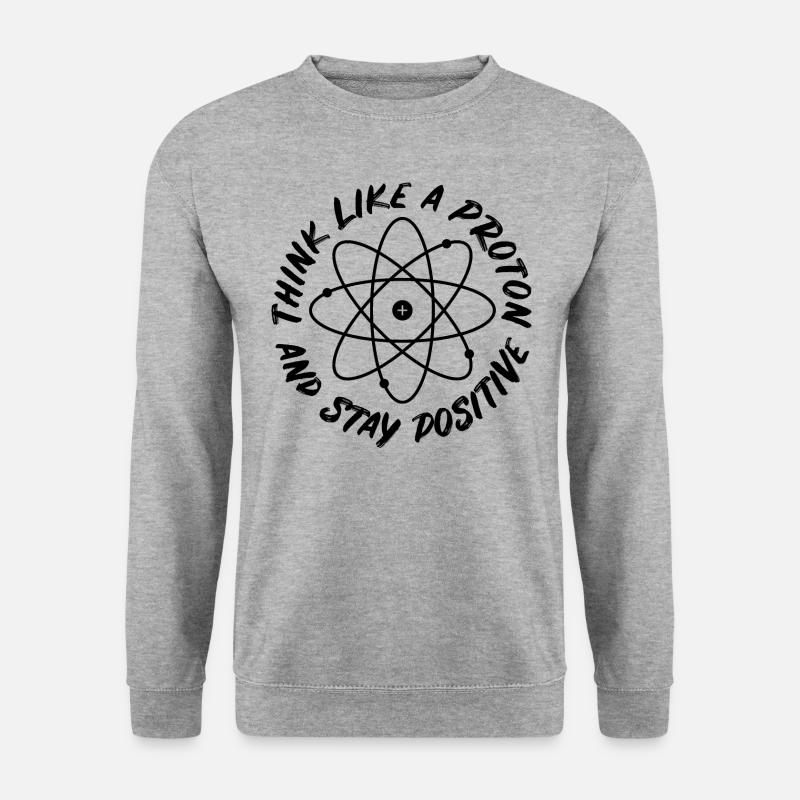 Positiv Denken Proton Chemie - Unisex Pullover - Weißgrau meliert