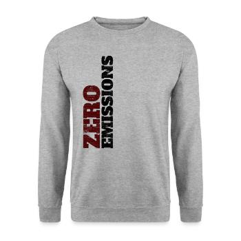 Zero emissions / electric driving / electric car - Unisex Sweatshirt - salt & pepper - Front - Alina (178cm) & Michal (187cm)