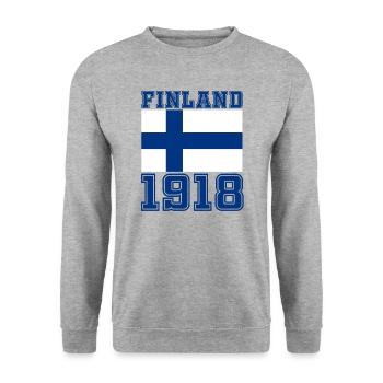 Finland - Unisex Sweatshirt - salt & pepper - Front - Alina (178cm) & Michal (187cm)