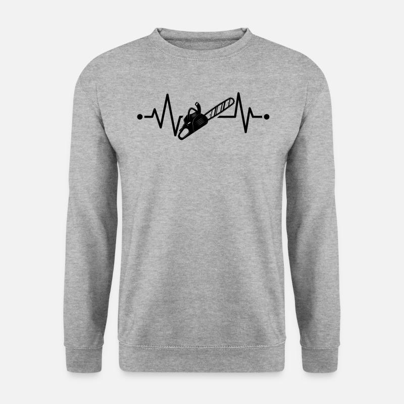 Chainsaw Heartbeat Lumberjack Lumberjack - Unisex Sweatshirt - salt & pepper