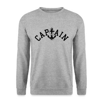 Captain Anker 2C - Unisex Pullover - Weißgrau meliert - Vorne - Alina (178cm) & Michal (187cm)