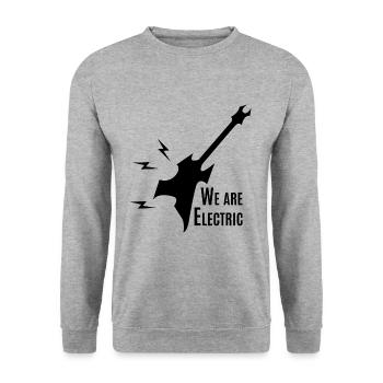 Guitar - Guitar / Heavy Metal / Rock - Unisex Sweatshirt - salt & pepper - Front - Alina (178cm) & Michal (187cm)