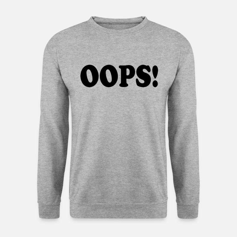 Oops - Unisex Pullover - Weißgrau meliert
