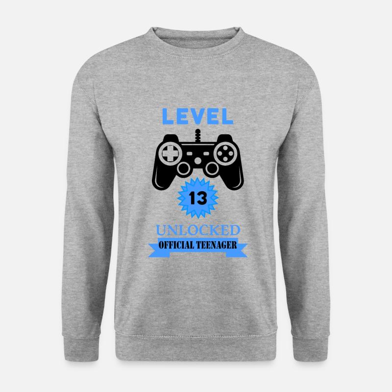 Teenager - Unisex Pullover - Weißgrau meliert