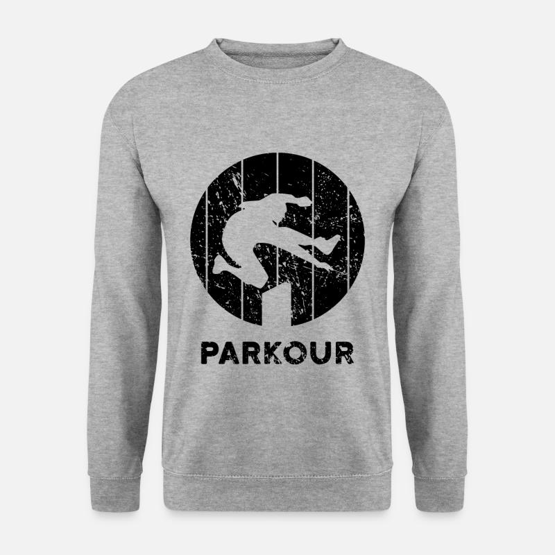 Parkour - Unisex Pullover - Weißgrau meliert
