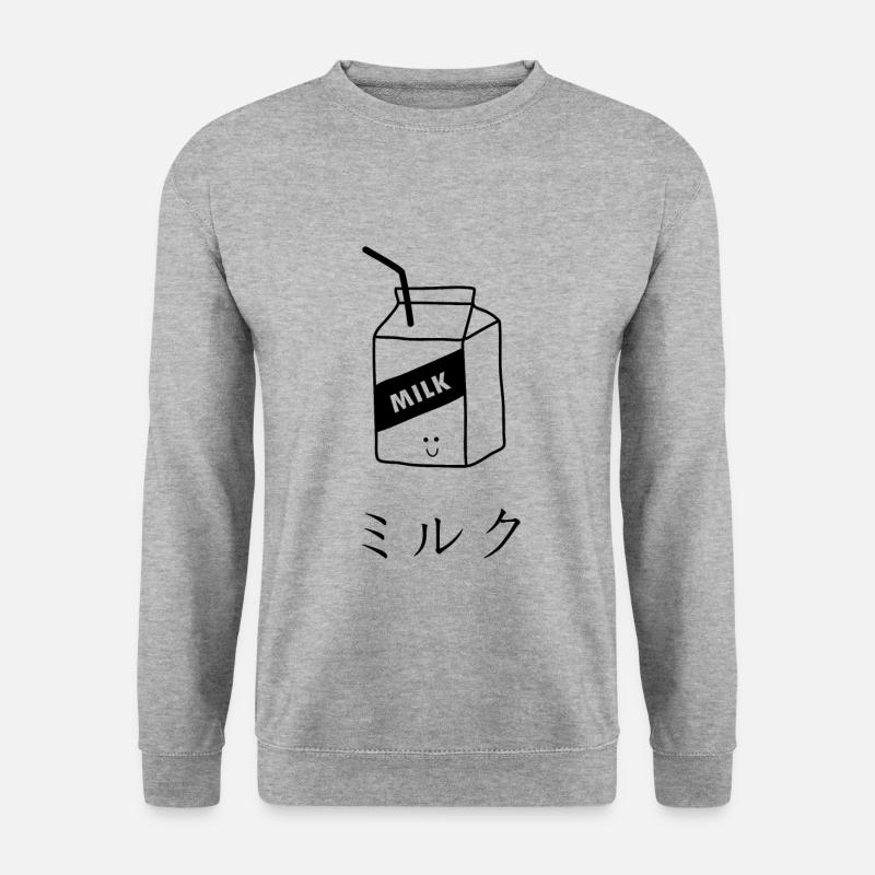 Milch - Unisex Pullover - Weißgrau meliert