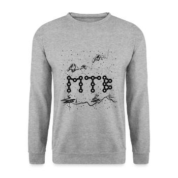 MTB - Unisex Sweatshirt - salt & pepper - Front - Alina (178cm) & Michal (187cm)