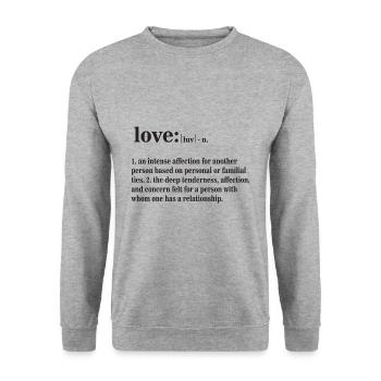Love Definition - Unisex Sweatshirt - salt & pepper - Front - Alina (178cm) & Michal (187cm)