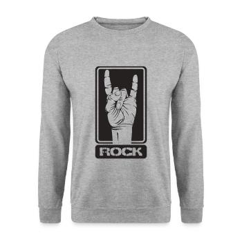Musique Rock - Sweat-shirt Unisexe - gris chiné - Devant - Alina (178cm) & Michal (187cm)