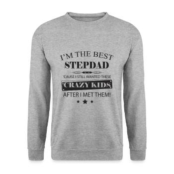 Stiefvater - Unisex Pullover - Weißgrau meliert - Vorne - Alina (178cm) & Michal (187cm)