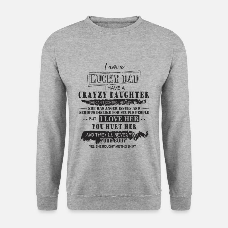 Vater Tochter - Unisex Pullover - Weißgrau meliert
