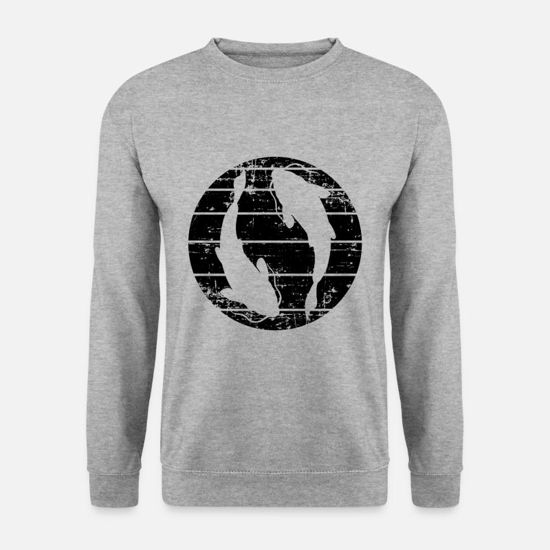 Koi Karpfen - Unisex Pullover - Weißgrau meliert