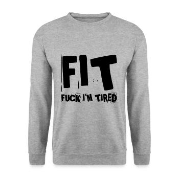Fit Funny - Unisex Sweatshirt - salt & pepper - Front - Alina (178cm) & Michal (187cm)