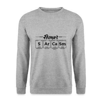 Sarcasm Humor - Unisex Sweatshirt - salt & pepper - Front - Alina (178cm) & Michal (187cm)